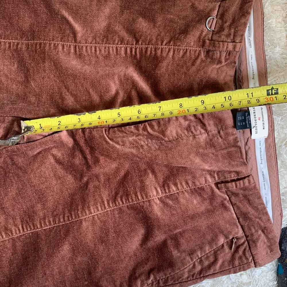 Anthropologie Essential Slim Velvet Cropped Pants - Picture 10 of 10